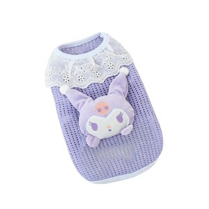 Cute Cartoon Pet Summer Mesh Vest Dog Breathable Clothing Sanrio Style <b>Cat</b> <b>Clothes</b> Pink Purple Blue - Product Image 5