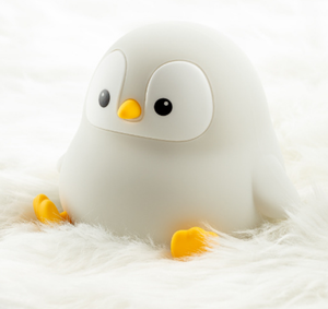 Battery Powered USB Rechargeable LED Cute Penguin Silicone Night <b>Lamp</b> <b>Touch</b> Control baby Sleep light for Children's Bedroom - Product Image 6