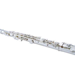 Flauta de 17 llaves, de orificios abiertos y cerrados, cuerpo de cuproníquel, fabricada en Hebei, cobre blanco, tipo columna de afinación en Do, plateada. - Product Image 4