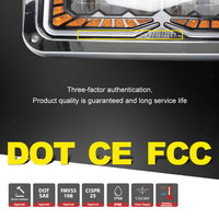 Legal DOT Truck 16x7 "Rectangulaire High Low Beam Clignotant DRL H4651 H4652 H4656 H4666 Led Phare pour Freightliner Fld 120