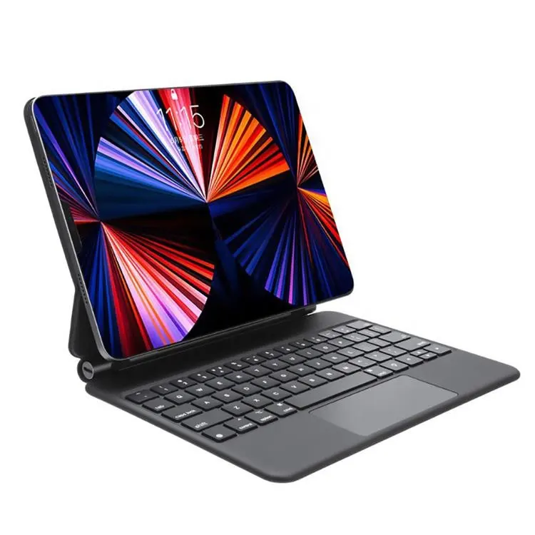 Funda inteligente para teclado de tableta con retroiluminación, cubierta magnética de aluminio 100% para iPad Pro 2022 12,9