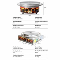 Machine à crêpes électrique infrarouge commerciale de 40 cm avec mécanisme de retournement automatique pour la vente en gros de nourriture de rue