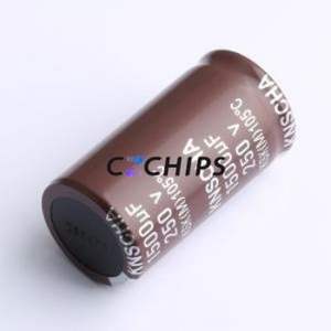 Condensateur électrolytique en aluminium à encliquetage LSK250M158S552S1AA, composant traversant (THT), 30xL55mm 1500uF 20% 250V 10mm - Product Image 2