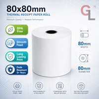 Rouleau de papier thermique 80x80mm 57x40mm, rouleau de papier de reçu, papier pour caisse enregistreuse, utilisé pour les terminaux de cartes de crédit, les guichets automatiques, les supermarchés, les banques