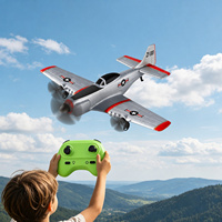 Avion RC P-51 Mustang 2CH en mousse EPP, portée 150m, double batterie, planeur, emballage de vente au détail
