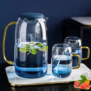 Carafe <span class=keywords><strong>en</strong></span> <span class=keywords><strong>verre</strong></span> borosilicate de haute qualité 1500 ml, pichet <span class=keywords><strong>en</strong></span> <span class=keywords><strong>verre</strong></span>, pots et bouilloires <span class=keywords><strong>à</strong></span> <span class=keywords><strong>eau</strong></span>, théière <span class=keywords><strong>en</strong></span> <span class=keywords><strong>verre</strong></span> avec boîte cadeau - Product Image 1