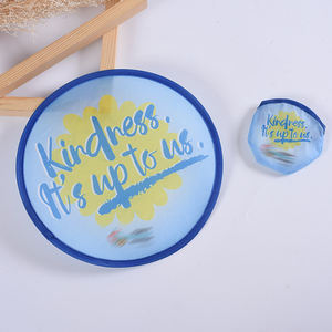 Disque volant <span class=keywords><strong>publicitaire</strong></span> personnalisé en polyester et nylon par sublimation, ventilateur pliable rond avec <span class=keywords><strong>pochette</strong></span> assortie - Product Image 2