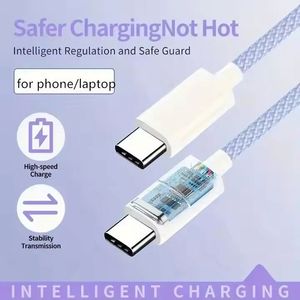 High Quality 60W Macaron USB-<b>C</b> <b>Cable</b> Nylon Braided <b>Type</b> <b>C</b> <b>to</b> <b>C</b> Data <b>Cable</b> Fast Charging <b>Cable</b> for Phone 15 16 - Product Image 4