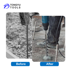 מקדח SDS Max להנחת מוטות הארקה בקוטר 5/8 אינץ' ו-3/4 אינץ' - כלי עבודה כבד המתאים לפטיש רוטורי עבור מוטות T וברזל בניין - Product Image 6