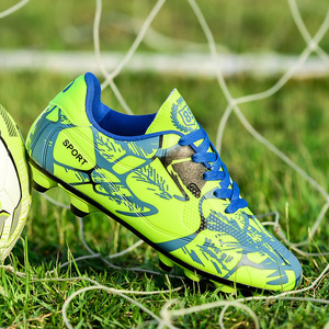 Chaussures de football pour garçons, tige synthétique, semelle extérieure en caoutchouc, semelle intermédiaire en EVA, doublure en mesh, chaussures de sport pour l'entraînement printanier - Product Image 4