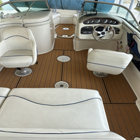 Tapis de pont en EVA style teck pour plateforme de bain et cockpit de bateau Sea Ray Sundeck 210 de 1998, auto-adhésif, type SeaDek MarineMat Gatorstep
