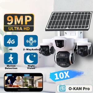 Telecamera PTZ 9MP con Zoom Digitale 10x, Visione Notturna a Colori, App Mobile O-KAM Pro, Trasmissione in Diretta, AOV 4G CE Rohs per Esterni e Casa - Product Image 1