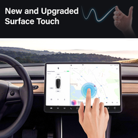 Protecteur d'écran 3D en verre trempé mat pour Tesla Model Y 3 avec outil d'installation facile Dureté 9H Design ultra-mince