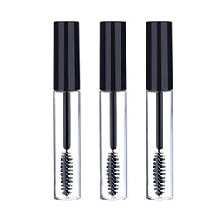 Thick Bottom Amber Slim Round Perfume 10ml Empty Glass Mascara Tube Packing Bottle with Brush - Product Image 1