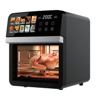 Freidora de Aire Estilo Horno de 10L con Puerta de Cristal Completa, 2000W, 12 Programas Preestablecidos, Circulación de Aire Caliente, para Controlar la Cocción de tus Alimentos