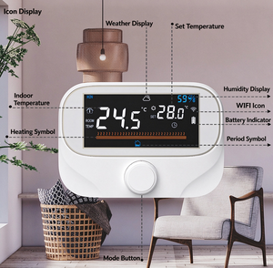 Thermostat intelligent WiFi RF sans fil avec écran couleur pour chaudière à gaz, régulateur de température pour chauffage mural, télécommande 433 MHz, 3A - Product Image 5