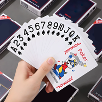 Cartes à jouer personnalisées bon marché avec impression standard double face, imperméables, plaquées en feuille, avec votre publicité