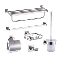 Porte-serviettes mural en acier inoxydable sans perçage, organisateur de rangement pour douche et toilettes, vente chaude