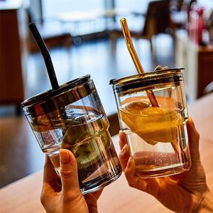 Bamboo Shape Glass Cup With Lid And <b>Tea</b> <b>Infuser</b> Single Cup For Drinking Water Or <b>Tea</b> - Product Image 5