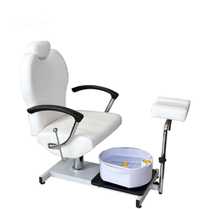 Chaise de salon moderne pour spa de manucure, coiffure, hauteur réglable, bassin chauffant à bulles, cuir synthétique, pliable, usage commercial - Product Image 2