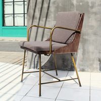 Nordischer Stil Eisen-Esszimmerstuhl Amerikanischer Landhausstil Café-Bar-Hotel-Stuhl Moderner Restaurant-Studien-Sofa-Stuhl