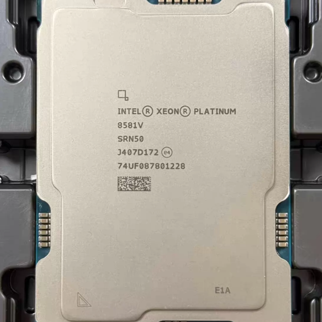 Intel Xeon Platinum 8581V SRN50 Server CPU 60Core 120Thread 300MB Cache 2.0GHz 270W FCLGA4677