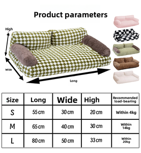 Mittelgroßes bis Großes Haustier-Bett für Katzen oder Hunde mit Abnehmbarem Bezug Deluxe Waschbares Sofa-Lounge-Matte Weich Gemütlich Warm Kratzfest Verschleißbeständig - Product Image 4