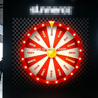 Roulette murale manuelle à prix surprise, éclairée par LED, pour événements de marché et de carnaval, avec personnalisation du logo, roue de loterie
