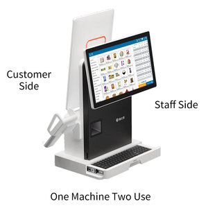 Màn hình Kép Android <span class=keywords><strong>POS</strong></span> thiết bị đầu cuối All-in-One cảm ứng <span class=keywords><strong>POS</strong></span> với được xây dựng trong máy in NFC & Bluetooth Google/Apple trả tiền cho nhà hàng - Product Image 6