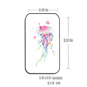 <span class=keywords><strong>Tatouage</strong></span> temporaire coloré en forme de méduse avec des fleurs, des étoiles, <span class=keywords><strong>rose</strong></span>, violet, art corporel pour femmes, vente en gros de faux tatouages en vrac - Product Image 4
