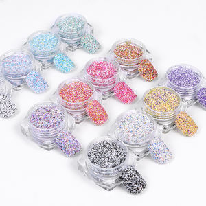 12 couleurs laine tissu <span class=keywords><strong>effet</strong></span> <span class=keywords><strong>sucre</strong></span> ongles paillettes poussière pour hiver laine-like ongles décoration minimum commande 1kg - Product Image 3