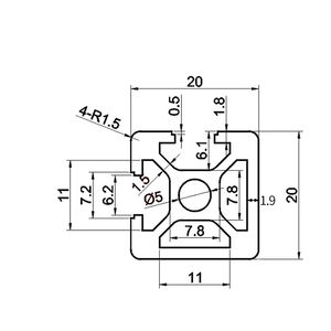 <span class=keywords><strong>Profilé</strong></span> en <span class=keywords><strong>aluminium</strong></span> industriel 2020N2 <span class=keywords><strong>Profilé</strong></span> en <span class=keywords><strong>aluminium</strong></span> <span class=keywords><strong>noir</strong></span> <span class=keywords><strong>20X20</strong></span> glissière automatique cadre d'aquarium bricolage en <span class=keywords><strong>aluminium</strong></span> - Product Image 6
