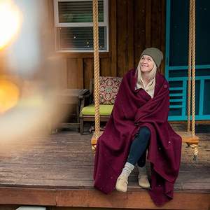 ผ้าห่มขนสัตว์ทหาร-อบอุ่น, หนา, ซักได้-เหมาะสำหรับกลางแจ้ง, ตั้งแคมป์, ผ้าห่มสนามกีฬา, ปิกนิก, การเดินทาง - Product Image 1