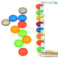 Disques en plastique RINGNOTE 24 mm, 1 pouce, lot de 1000, transparents multicolores, boucles de reliure en plastique pour carnets et agendas à disques