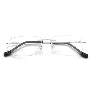 Kroo Gafas con montura de titanio puro sin montura 71202, rectangulares, unisex, ligeras - Product Image 1