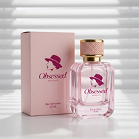 Vente flash - Flacon de parfum carré 30 ml, flacon de parfum 50 ml, 100 ml, flacon de parfum rose avec boîte et couvercle