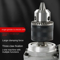 Amoladora angular a taladro eléctrico cabeza de conversión Collet máquina pulidora taladro de mano modificado herramienta de corte multifunción