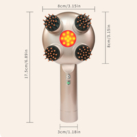 Masseur électrique pour le cuir chevelu, utilisation humide ou sèche, pétrissage, massage Shiatsu, peigne de massage capillaire HYK-101