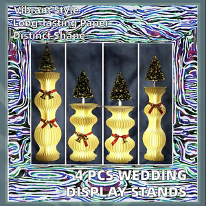 Annielu tổ chức sự kiện trang trí hộp giấy gấp xi lanh hiển thị bánh bảng đứng cho tiệc cưới giáng sinh - Product Image 2