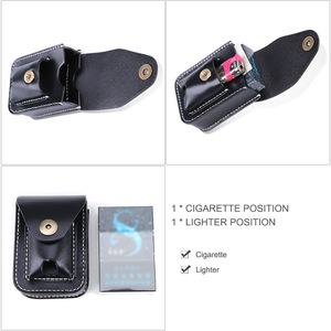 Estuche para Cigarrillos de Cuero Genuino Dujiang, Bolsa de Cintura Rectangular para Hombre, Color Sólido, Portátil, Informal, para Exteriores - Product Image 3