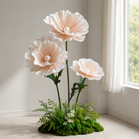 Fleurs de pavot artificielles géantes faites à la main en mousse pour installation florale, décoration de mariage, Pâques, remise de diplôme, événements, respectueuses de l'environnement