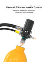 TUDIVING Vente en gros OEM ISO 1L Portable 15-20Min Sport nautique Pompe à main respiratoire Réservoir d'air Lunettes de natation Équipement de plongée sous-marine