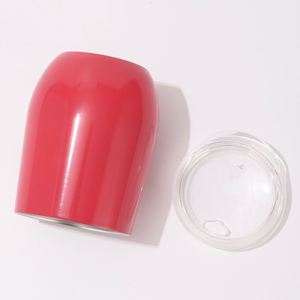 In Stock 12oz Double Wall Stemless Stainless Steel Wine Tumbler Insulated Vacuum <b>Egg</b> Shape Mugs Cup Wine Glass with Lids - Product Image 4