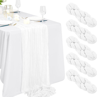 Chemins de table en gaze Boho romantique 90x300 Style simple pour les décorations de mariage