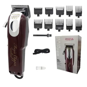 Tondeuse à cheveux électrique et tondeuse Rozia avec écran LED rouge machine de coupe pelo professionnelle pour hommes