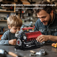 Ensemble de blocs de construction moteur V8, 773 pièces, kit de modèle MOC motorisé, jouet mécanique STEM pour adultes et collectionneurs, vente en gros