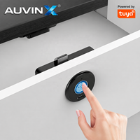 Serrure de tiroir intelligente Auvinx OEM, biométrique, sans fil, avec application Tuya, serrure numérique à empreintes digitales pour meubles de bureau à domicile