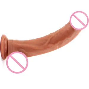 Dildo realistico da 9.25 pollici con potente ventosa giocattoli realistici del sesso del pene Dildo flessibile del punto G con albero curvo e sfera