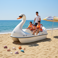 Bateau à pédales gonflable en bois M-078 en forme de cygne ou d'oie pour divertissement familial, usage domestique et intérieur, capacité 100-500 kg, fabriqué à Guangzhou