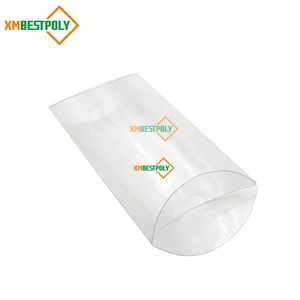 Caja de Plástico Transparente Plegable en Forma de Almohada Personalizada, Caja de Embalaje Transparente de PET para Dulces, Galletas, Postres - Product Image 3